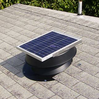 black solar attic fan