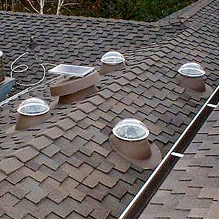 4 skylights on roof